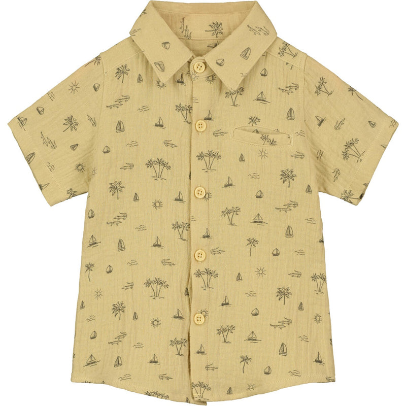 Island Palms Button Up