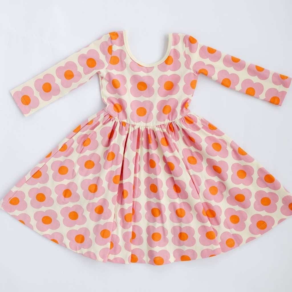 Flowers 3/4 Sleeve Twirl