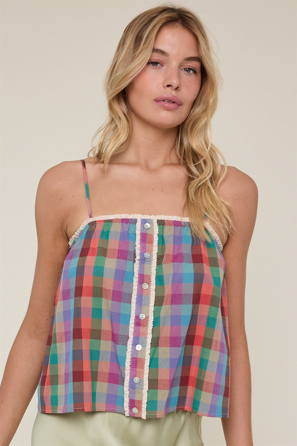 Multi Plaid Tank