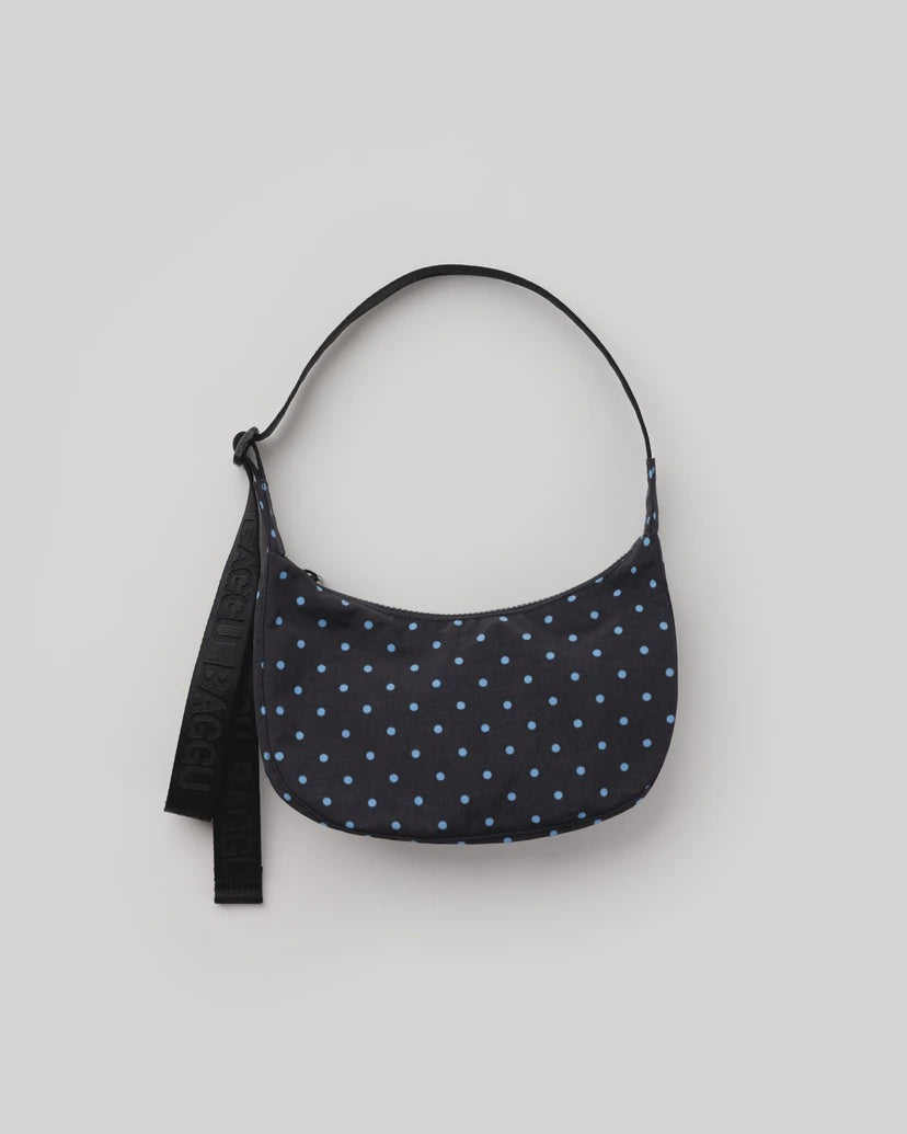 Sky Blue Micro Dot Small Crescent