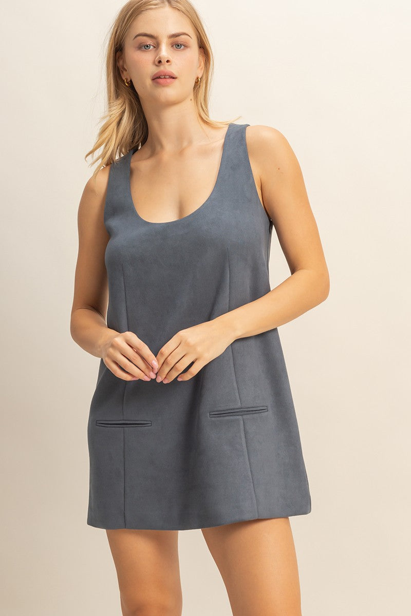 Paulette Suede Dress