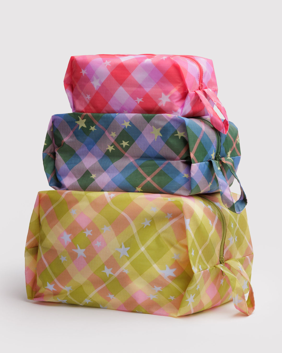 Star Plaid 3D Zip Set