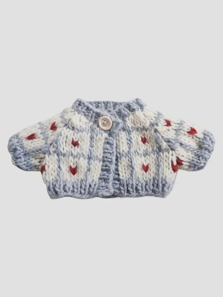 Windowpane Toy Heart Sweater
