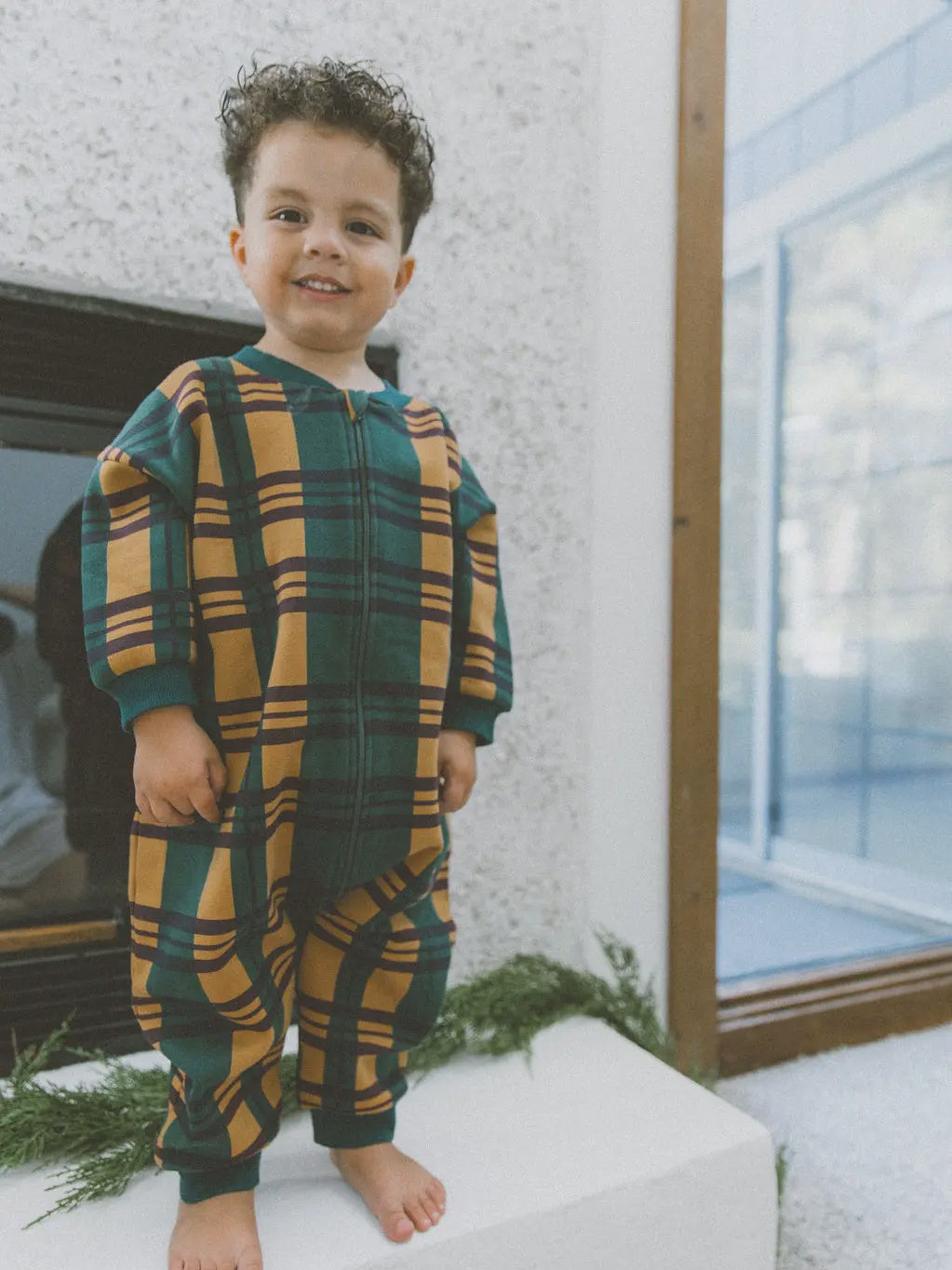 Botanical Plaid Jumpsuit