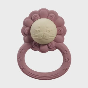 Rose Silicone Lion Rattle