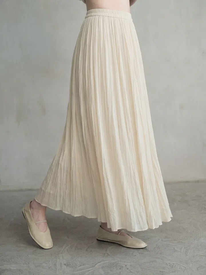 Crinkled Maxi Skirt