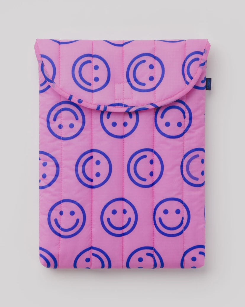 16" Pink Happy Laptop Sleeve