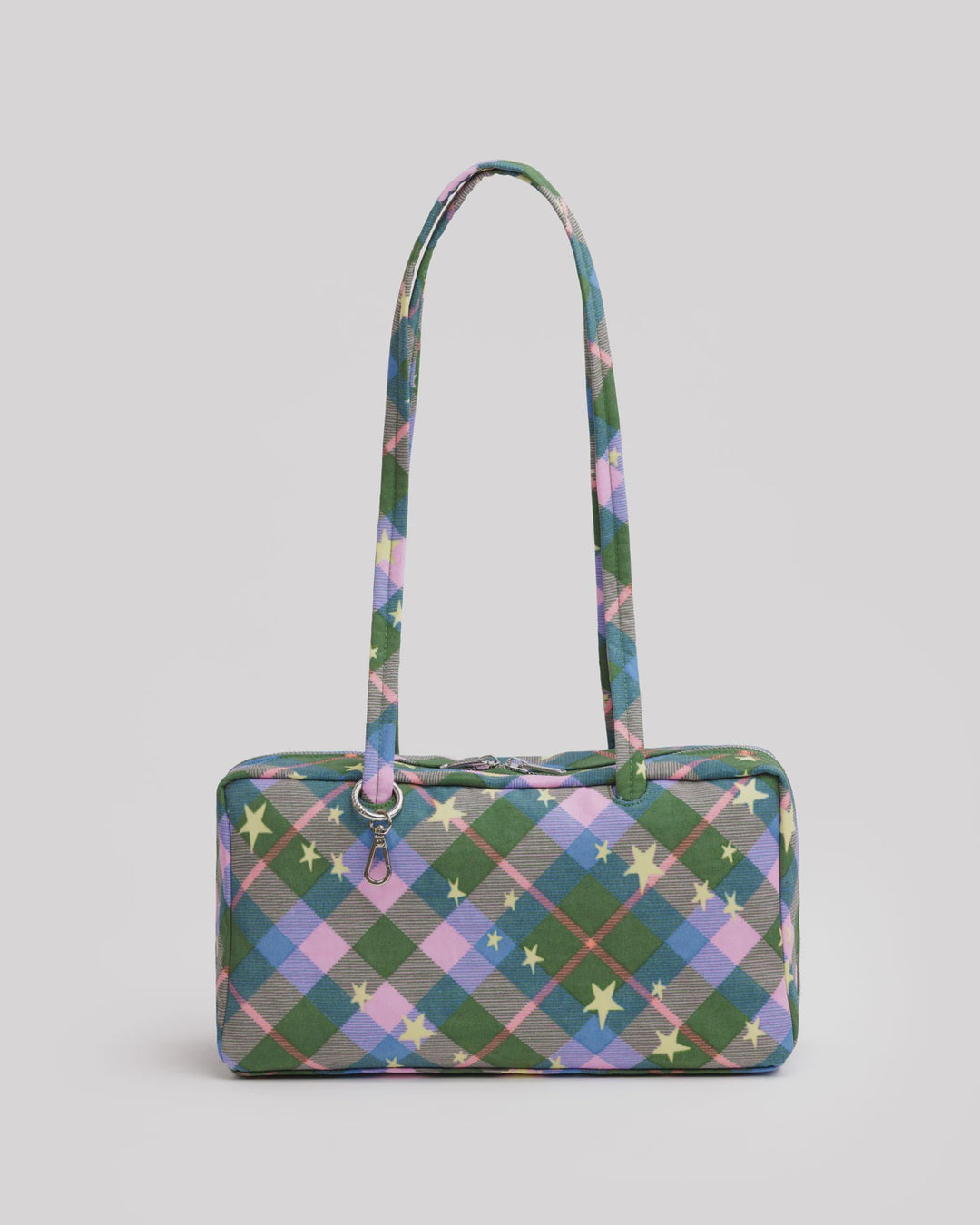 Green Star Plaid Bowler Bag