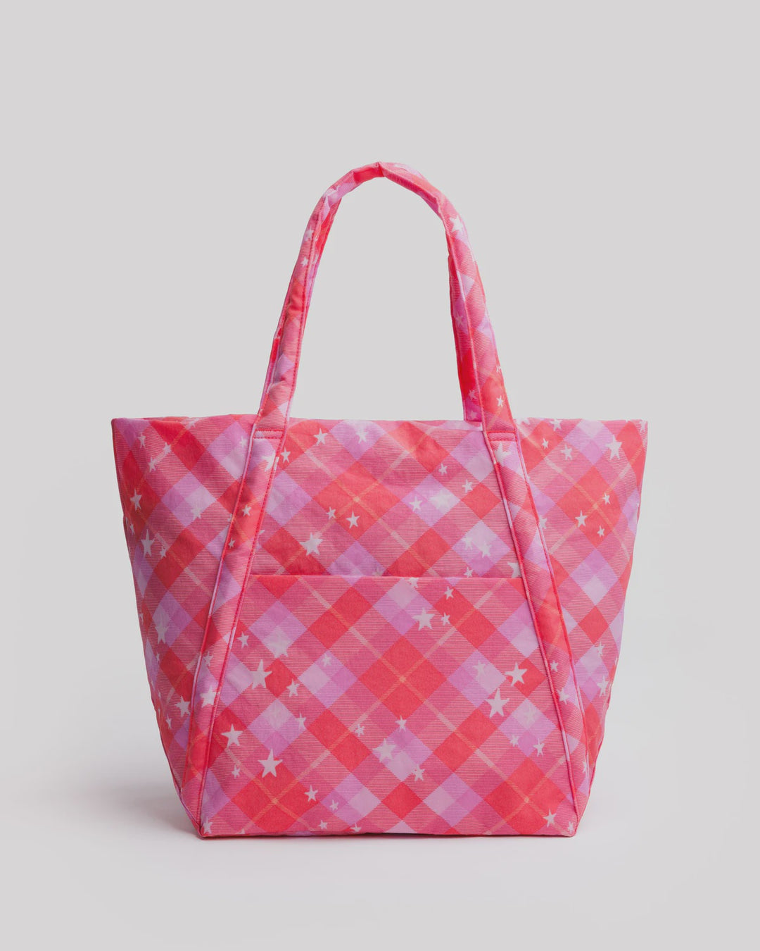 Pink Star Plaid Cloud Bag
