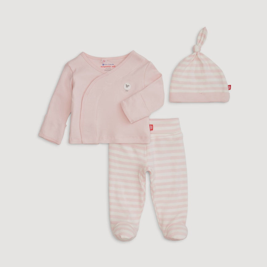 Pink Stripe Organic Cotton Kimono