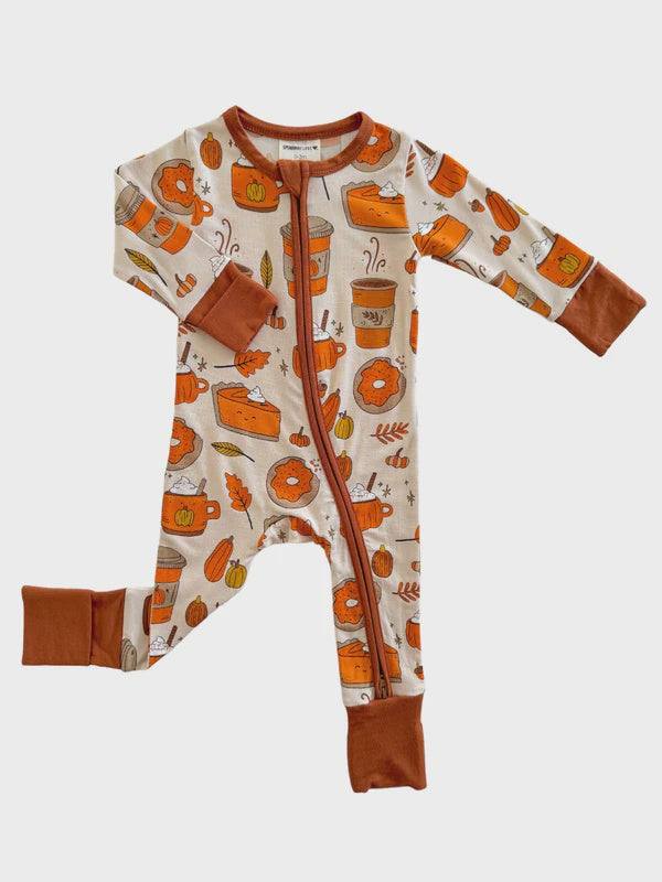 Pumpkin Spice Latte Convertible Romper