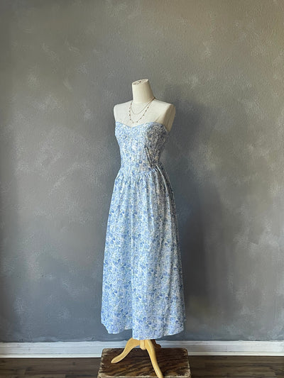 Blue Floral Maxi Dress