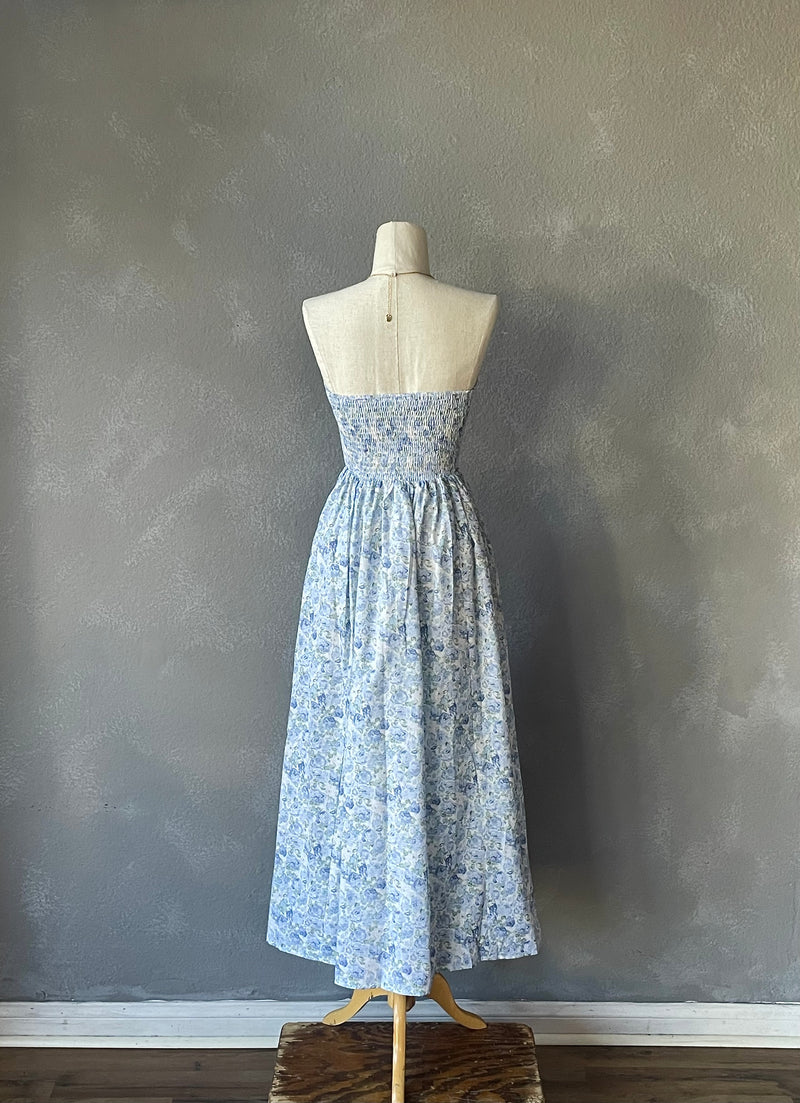 Blue Floral Maxi Dress