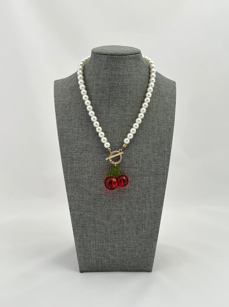 Cherry & Pearl Necklace