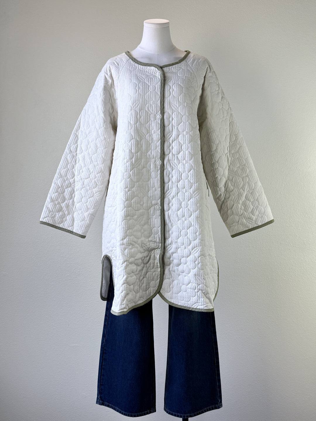 Flower Quilted Coat