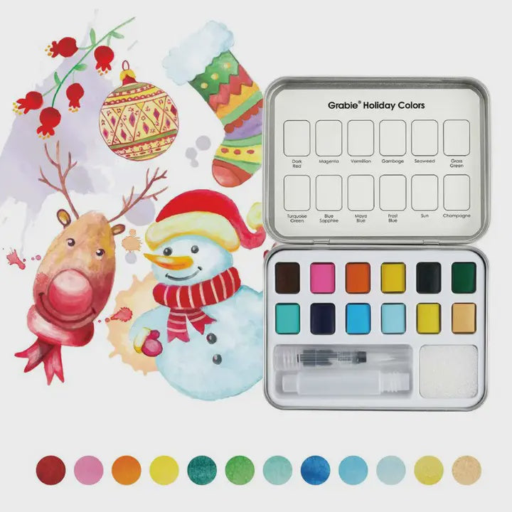 Watercolor Club Box - Holiday Colors