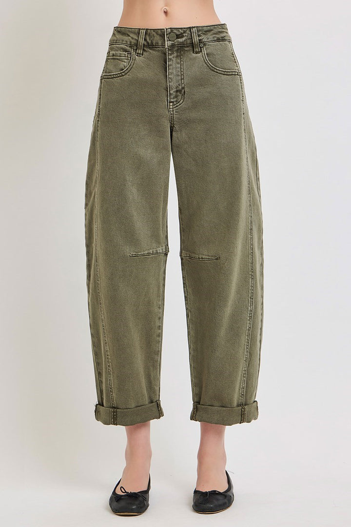 Cuffed Barrel Jeans