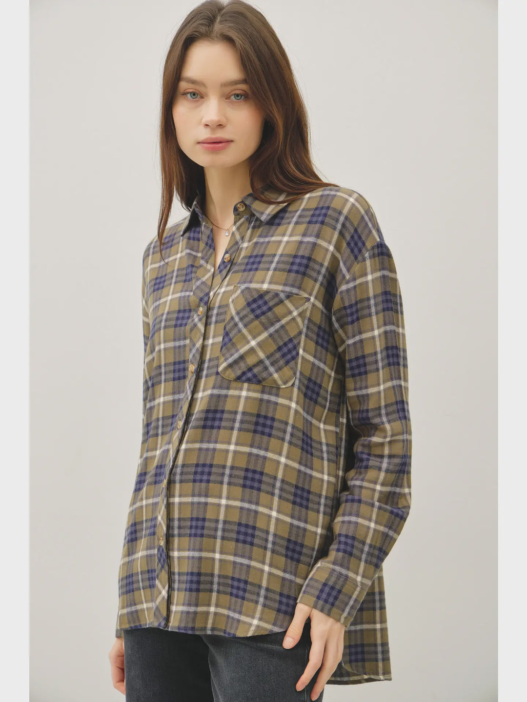 Ethel Plaid Top
