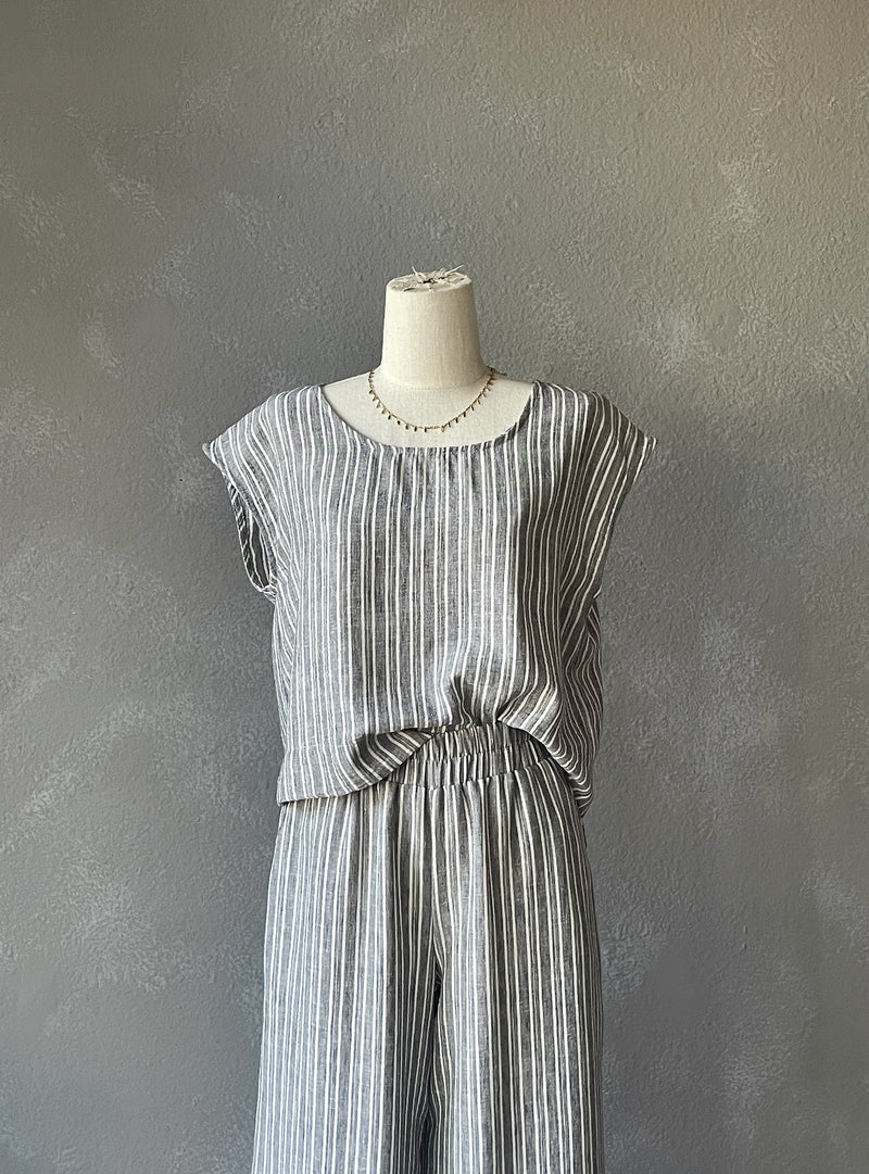 Secrest Striped Boxy Top