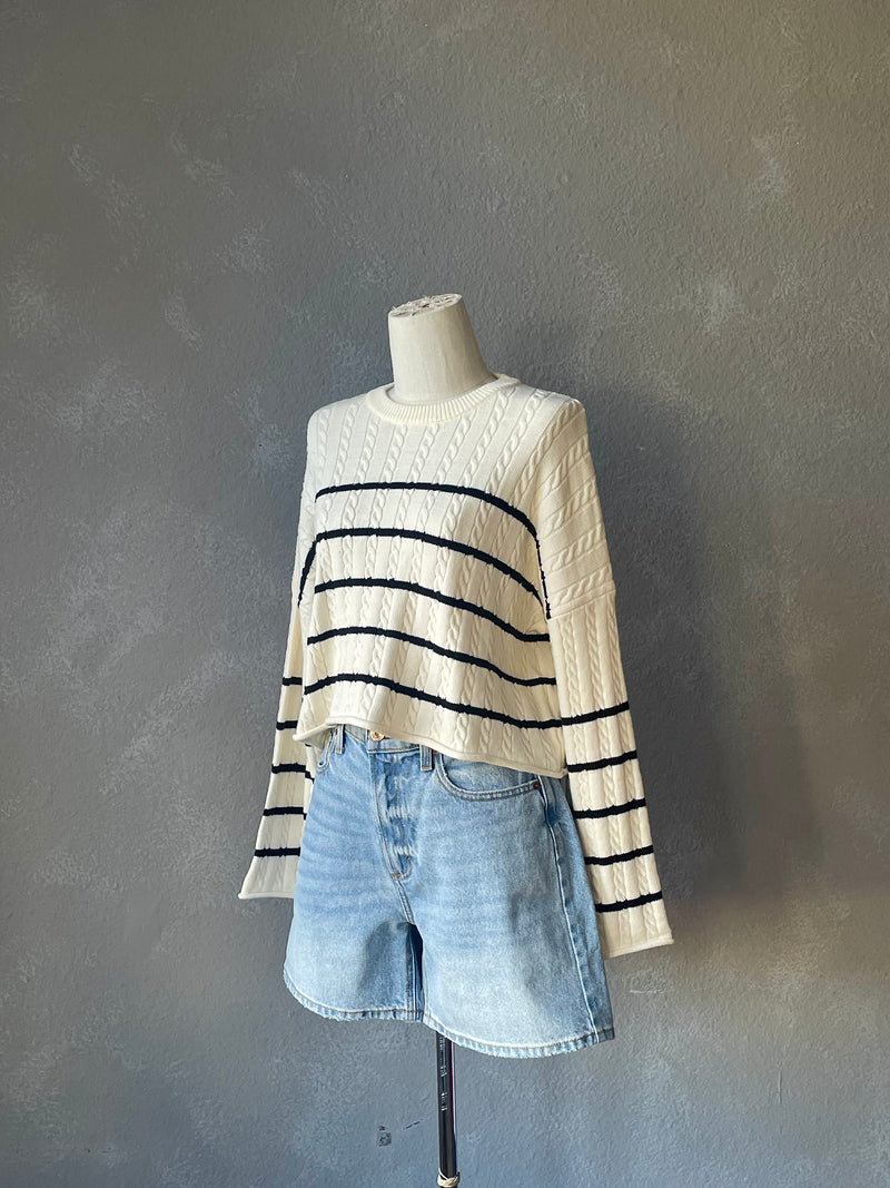 Skip Stripe Sweater