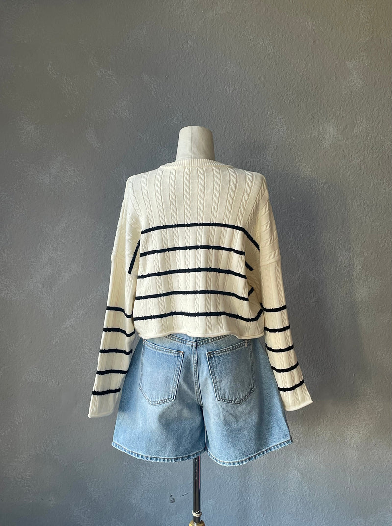 Skip Stripe Sweater