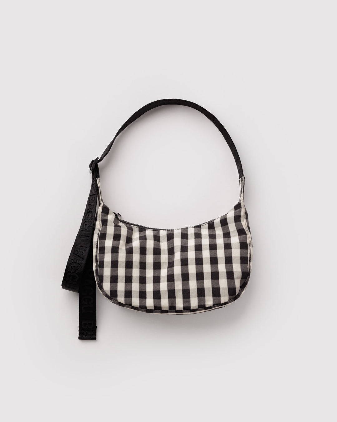 Blk &amp; Cream Gingham Sm Crescent
