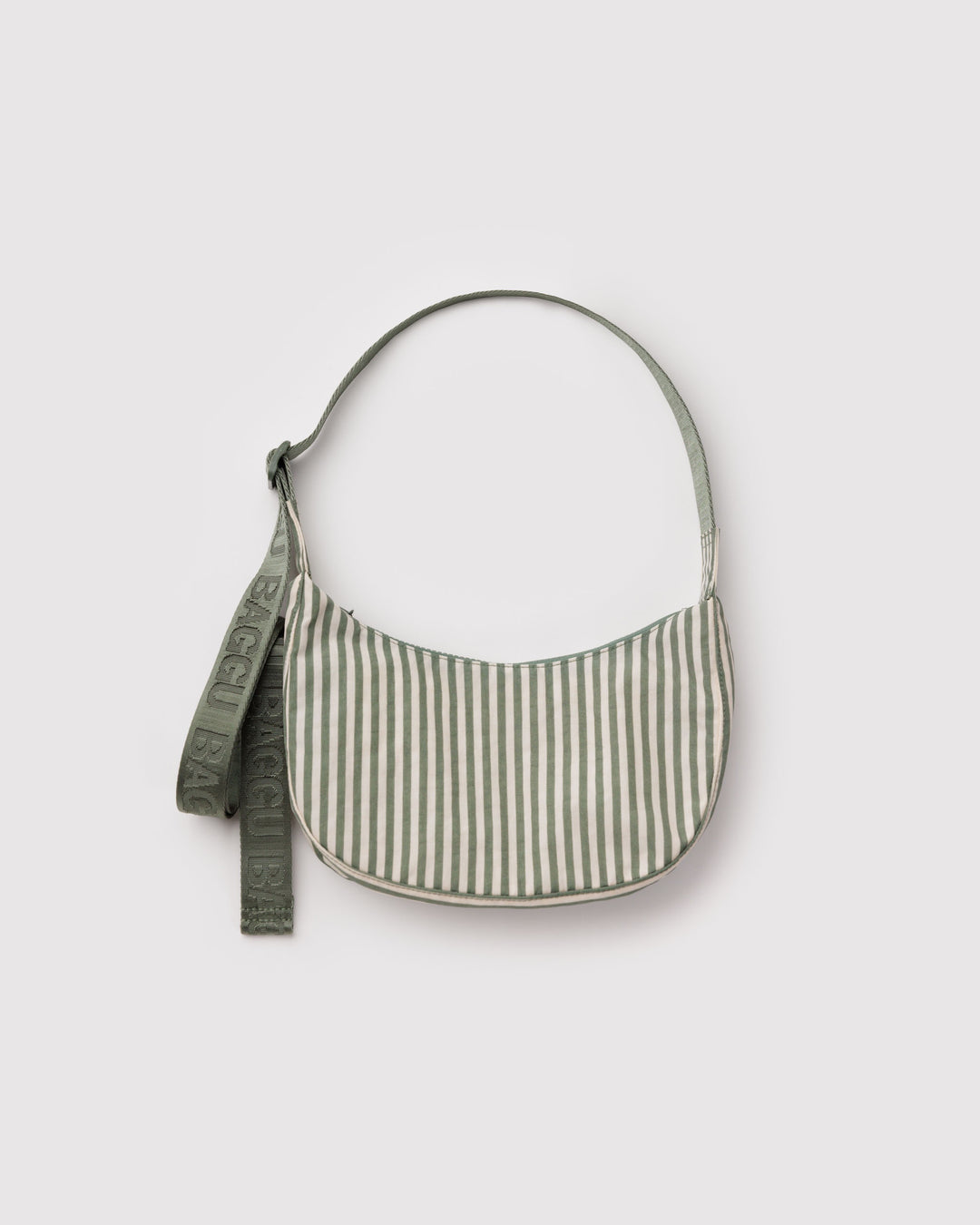 Sage Stripe Small Crescent