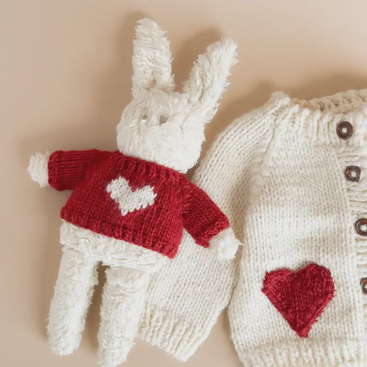Plush Toy Red Heart Sweater