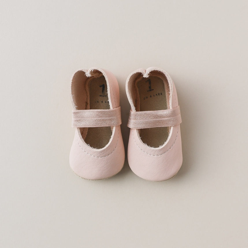 Light Pink Leather Mary Janes