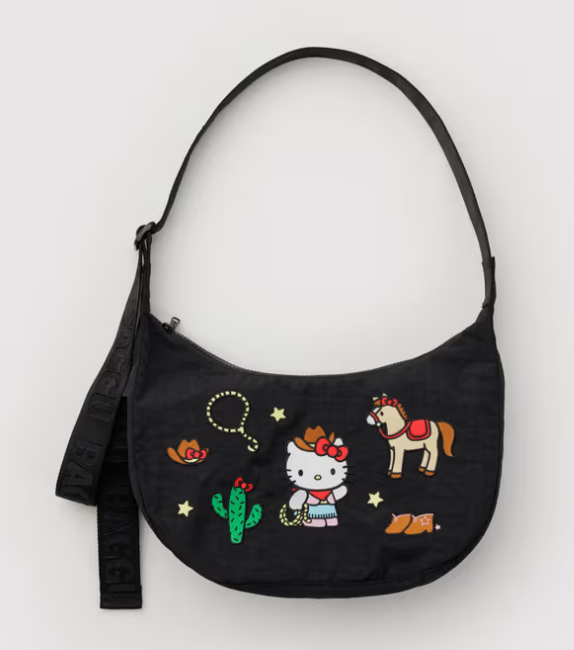 Embroidered Western Hello Kitty Med Crescent