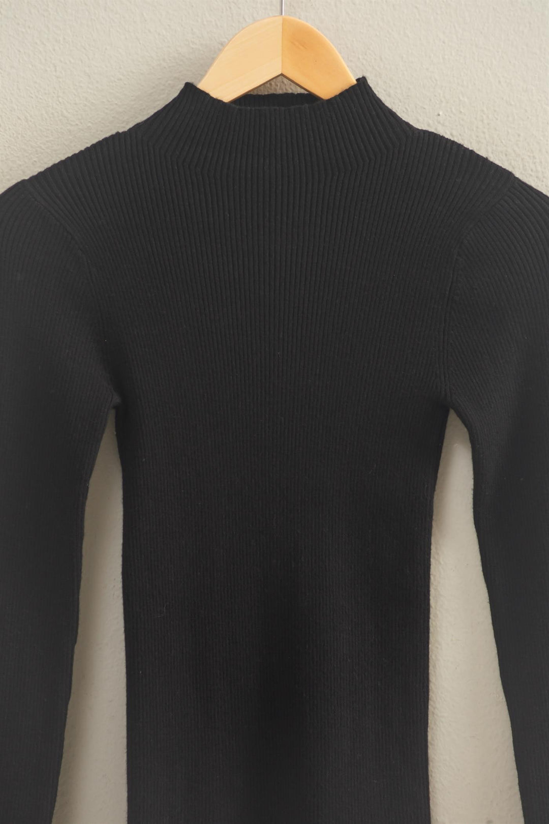 Ribbed Mock Neck Top
