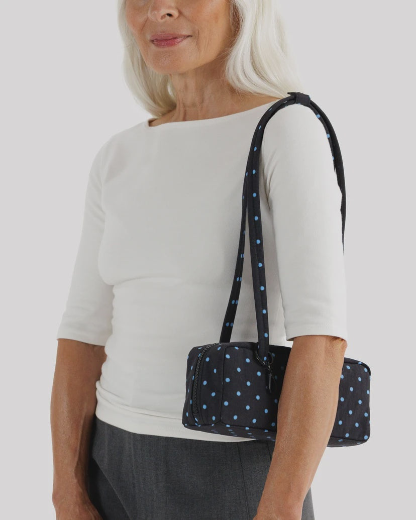 Sky Blue Micro Dot Small Bowler