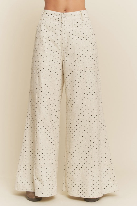 Cream Dana Dot Pants