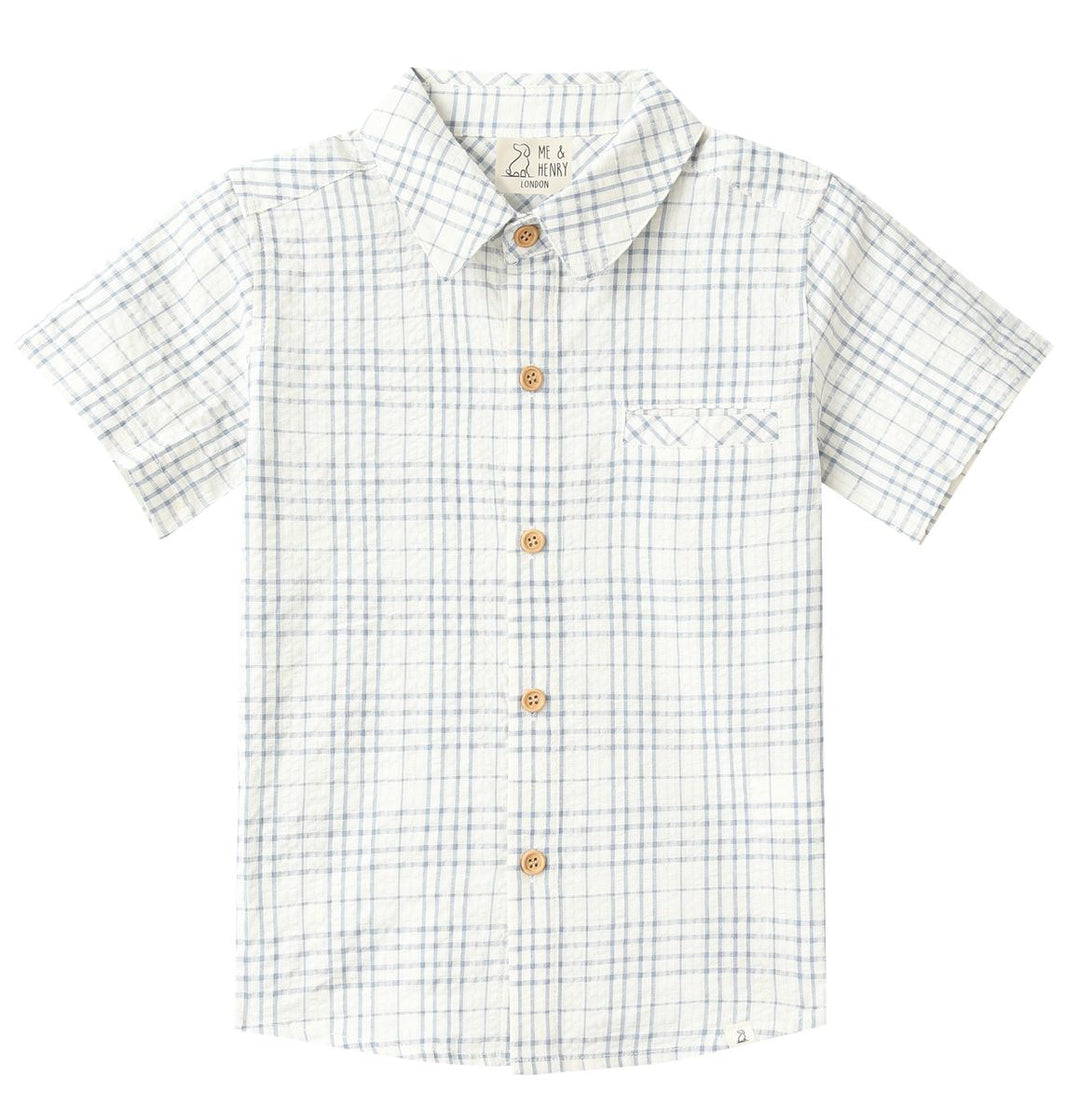 Mens Chambray Plaid Button Up