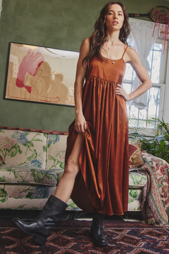 Amber Satin Dress