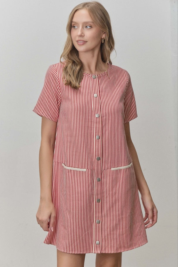 Mariana Pinstripe Dress