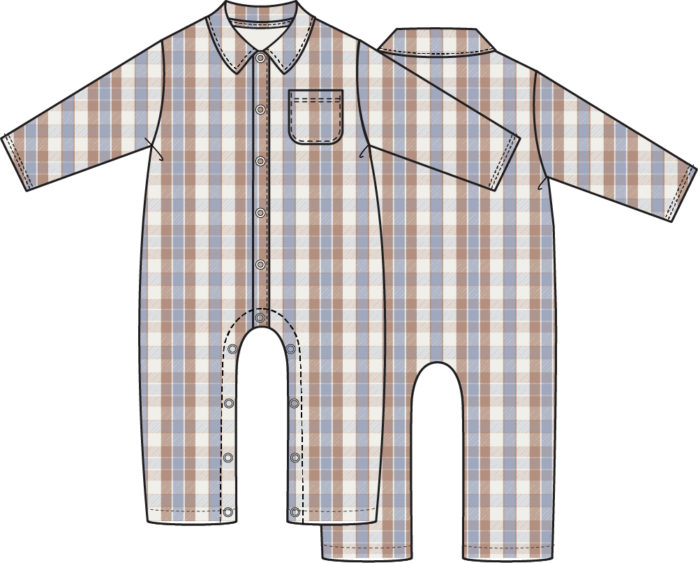 Plaid Western Romper