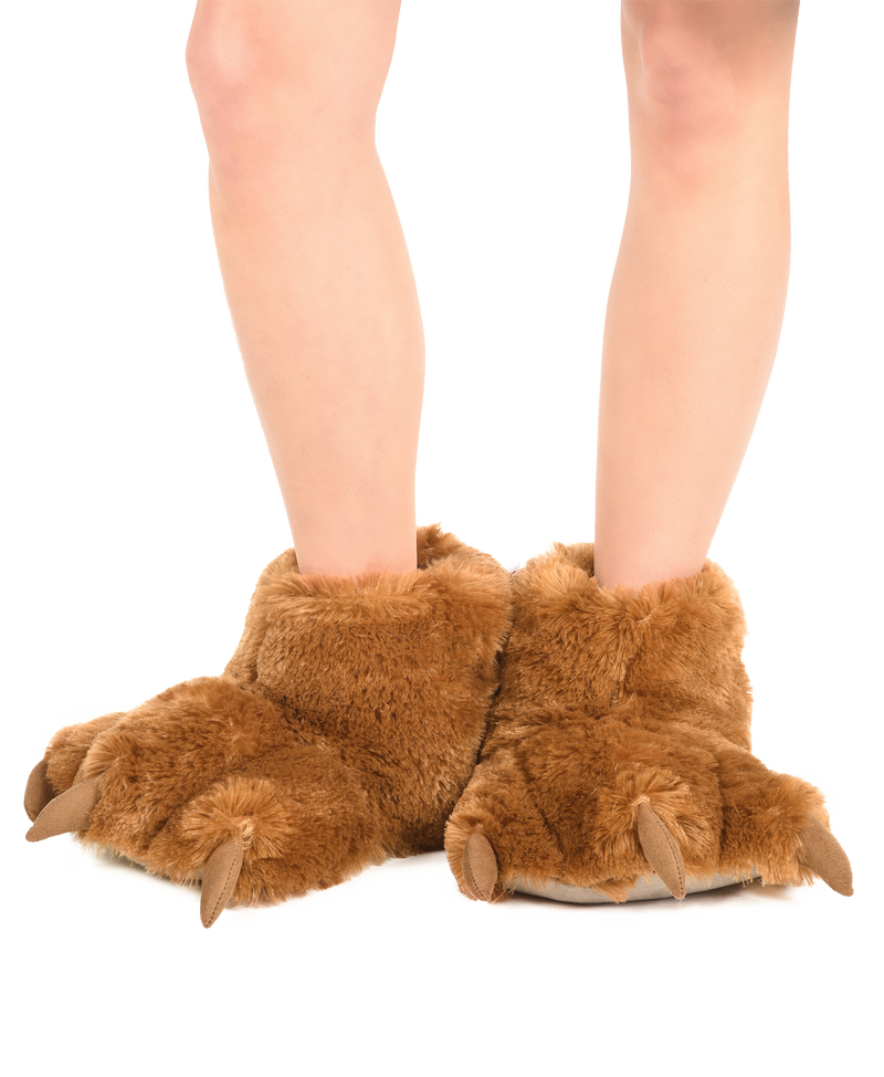 Brown Bear Paw Slipper