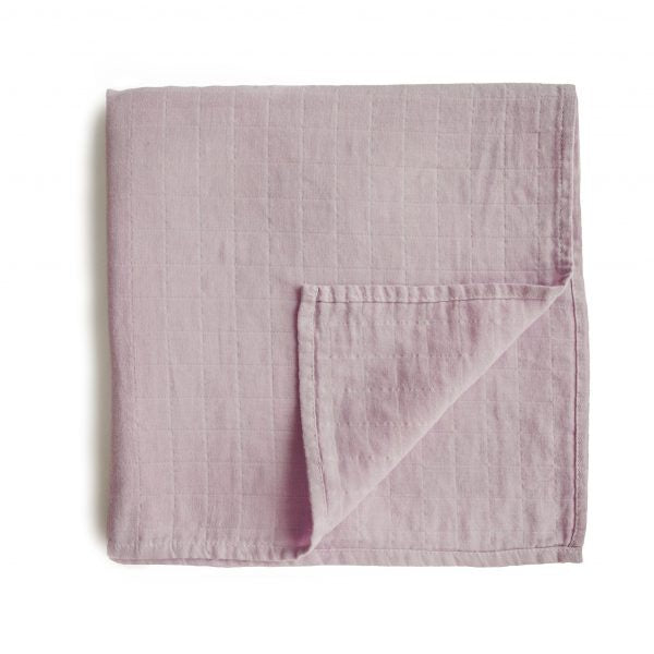 Soft Mauve Muslin Swaddle
