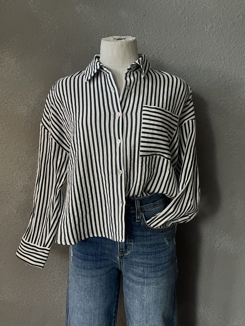 Tommy Stripe Button Down