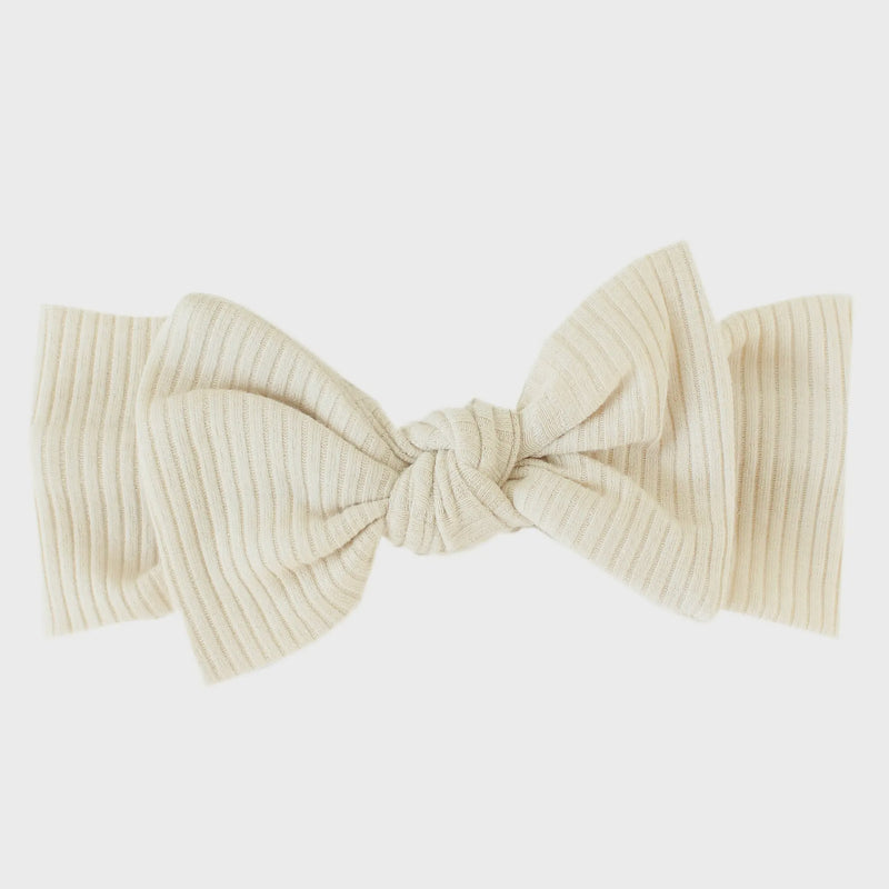 Moonstone Rib Knit Bow